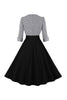 Load image into Gallery viewer, Long Sleeves Plaid Swing 1950s Dress with Belt