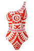 Load image into Gallery viewer, Red Two Piece Printed Pants Swimwear