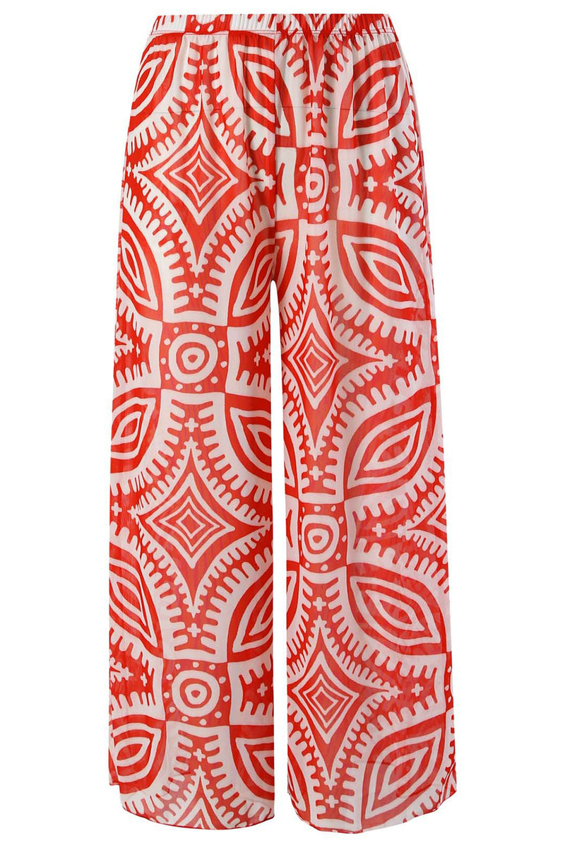 Load image into Gallery viewer, Red Two Piece Printed Pants Swimwear