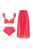 Load image into Gallery viewer, Fuchsia Printed 3 Piece Vacation Swimwear with Skirt