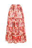 Load image into Gallery viewer, Red Leaves Printed 2 Piece Swimwear with Skirt
