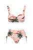 Load image into Gallery viewer, Pink Print 3 Piece Swimwear with Skirt