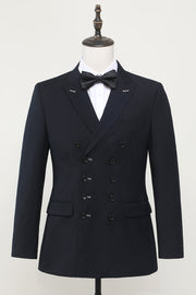 Navy 2 Piece Double Breasted Men's Blazer