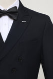 Navy 2 Piece Double Breasted Men's Blazer