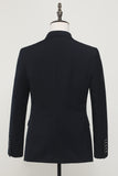 Navy 2 Piece Double Breasted Men's Blazer