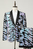 Load image into Gallery viewer, White Sequins Mens Two-Piece Suit Shawl Lapel One Button Tuxedo