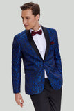 Royal Blue Shawl Lapel 2 Piece Slim fit Men's Suit