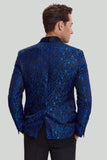 Royal Blue Shawl Lapel 2 Piece Slim fit Men's Suit