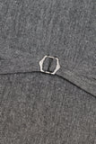Grey Solid Single Breasted Shawl Lapel Men's Suit Vest