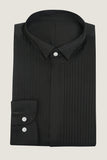 Black Long Sleeves Men's Suit Shirt