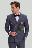 Men's 3 Piece Pinstripe Grey Suit