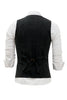 Load image into Gallery viewer, Black Pinstriped Shawl Lapel Men&#39;s Suit Vest