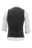 Load image into Gallery viewer, Black Pinstriped Shawl Lapel Men&#39;s Suit Vest