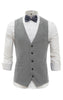 Load image into Gallery viewer, Black Shawl Lapel Men Vest with Shirts Accessories Set