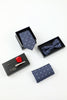 Load image into Gallery viewer, Navy Men&#39;s 5-Piece Accessory Set Tie and Bow Tie Pocket Square Flower Lapel Pin Tie Clip