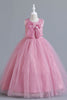 Load image into Gallery viewer, A-Line Tulle Blush Flower Girl Dress with Bowknot