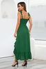 Load image into Gallery viewer, Spaghetti Straps Green Summer Dress with Belt