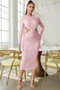 Load image into Gallery viewer, Sparkly Cut Out Pink Party Dress