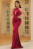 Load image into Gallery viewer, Halter Mermaid Burgundy Backless Long Formal Dress