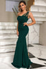 Load image into Gallery viewer, One Shoulder Mermaid Green Formal Dress