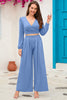 Load image into Gallery viewer, Blue 2 Piece Outfits with Pockets