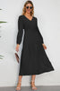 Load image into Gallery viewer, A-Line Long Sleeves Black Casual Dress