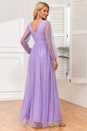 Lilac Tulle Lace A Line Prom Lehenga With Long Sleeves And Corset For  Womens Evening Party, Formal Bridesmaids, And Gowns Outfits From  Sellonbest, $139.7 | DHgate.Com