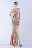 Dark Green Strapless Sequin Sheath Formal Dress with Feather