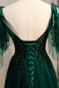 Load image into Gallery viewer, A-Line Spaghetti Straps Dark Green Formal Dress with Beading