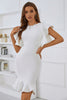 Load image into Gallery viewer, White Mermaid Ruffled Bodycon Dress