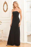 Black Mermaid Strapless Long Formal Dress