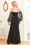 Black Mermaid Strapless Long Formal Dress