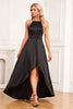 Load image into Gallery viewer, Asymmetrical Black Formal Dress