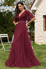 Load image into Gallery viewer, A-Line Burgundy Long Formal Dress