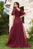 Load image into Gallery viewer, A-Line Burgundy Long Formal Dress