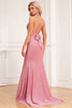 Load image into Gallery viewer, Glitter Mermaid Halter Neck Long Formal Dress