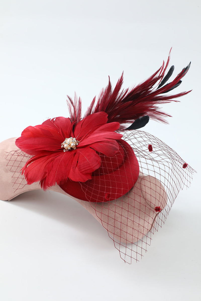 Load image into Gallery viewer, Burgundy 1920s Gatsby Style Headpieces
