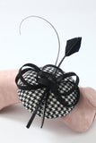 Black White Grid 1920s Style Headpieces