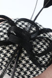 Black White Grid 1920s Style Headpieces