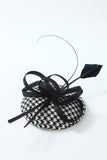 Black White Grid 1920s Style Headpieces