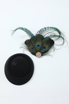 Black Peacock 1920s Style Headpieces