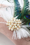 Green Peacock 1920s Great Gatsby Hairpins