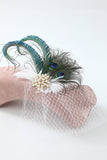 Green Peacock 1920s Great Gatsby Hairpins