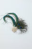 Load image into Gallery viewer, Green Peacock 1920s Great Gatsby Hairpins