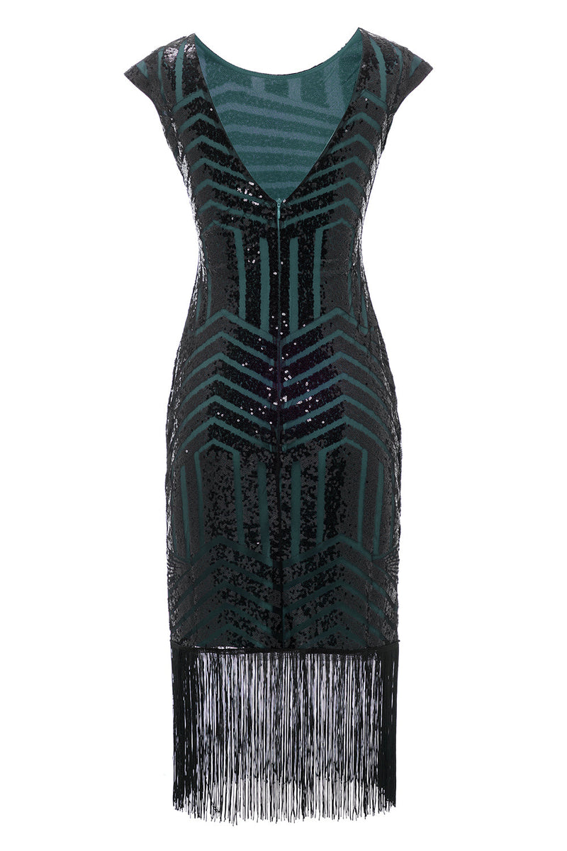 Load image into Gallery viewer, Blush Round Neck 1920s Flapper Dress