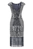 Load image into Gallery viewer, Green Round Neck 1920s Flapper Dress