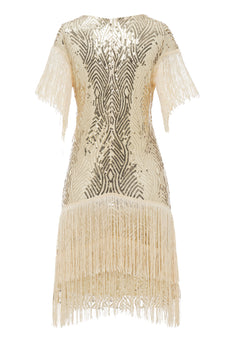 1920S Vintage Sequined Fringe Dress