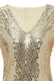 1920S Vintage Sequined Fringe Dress