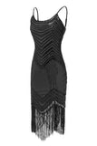 Fringed Vintage 1920s Sequin Dress