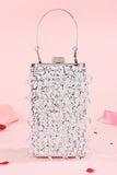 Silver Sequin Fringes Shoulder Chain Bag